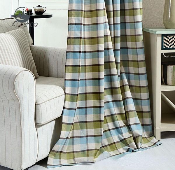 

curtain & drapes american striped simple plain plaid classic semi-shading home decoration customization curtains for living dining room bedr