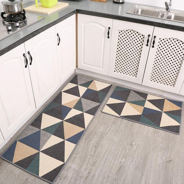 

cushion/decorative pillow bathroom mat kitchen carpet jacquard geometric pattern simple style for bedroom anti-slip floor home textiles