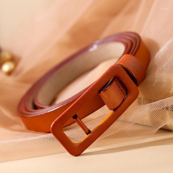 

belts two-layer cowhide non-porous belt women1, Black;brown