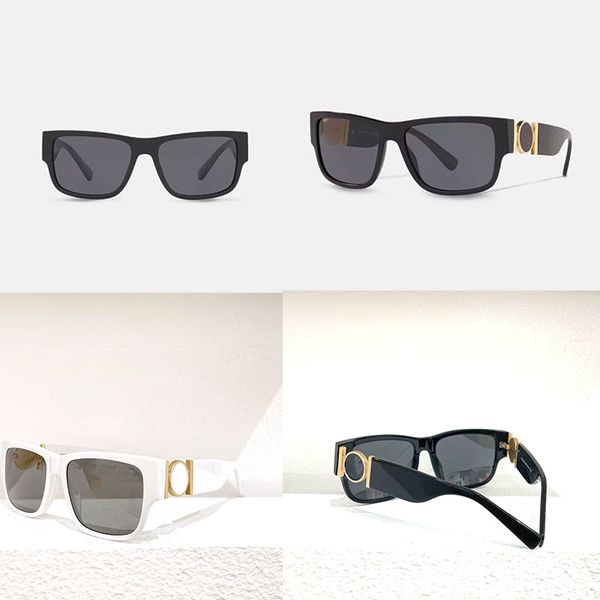 

classic sunglasses 4369 mens designer sunglassess anti-uv protective glasses gradient metal hinge fashion style women glassess original box, White;black