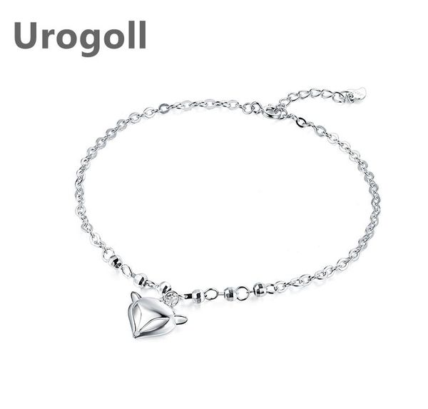 

anklets noble pure 925 sterling silver anklet round beads for women ankle bracelet foot chain girl jewelry dress up, Red;blue