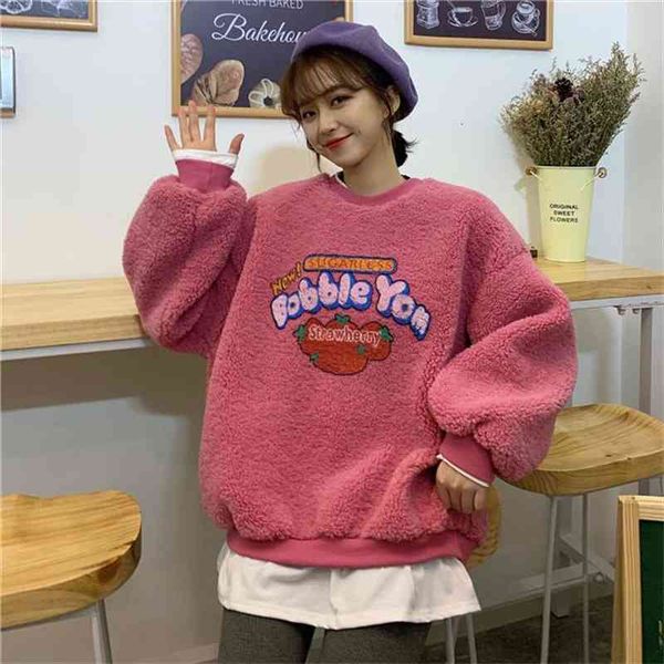 

women autumn sweater pink school lovely cute students loose lady sweater school casual women fashion soft spring girl female, White;black