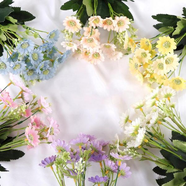 

decorative flowers & wreaths 1pc artificial daisy flower garden diy party home wedding pograph decoration