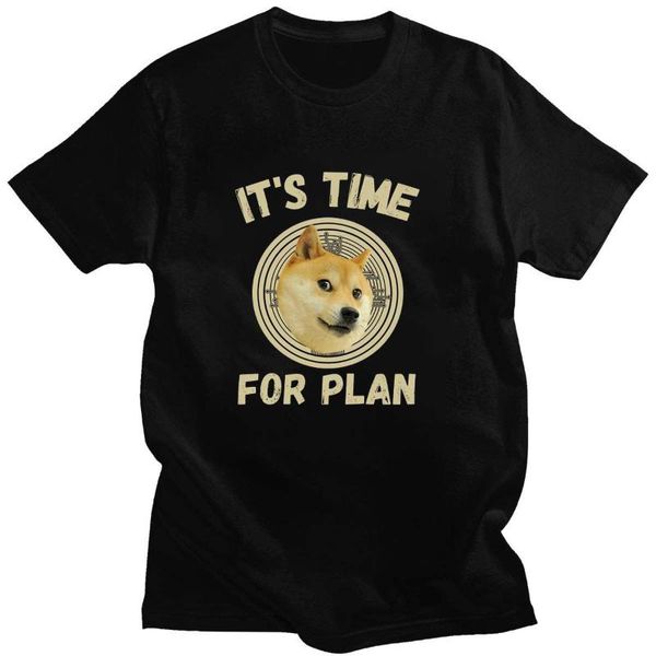 

men's t-shirts 2021 japanese shiba inu head t-shirt retro loose cotton harajuku round neck fashion daily fun, White;black
