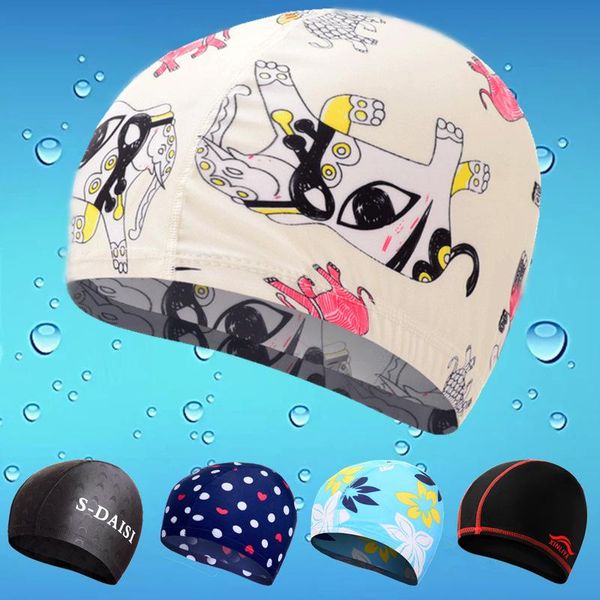 

swimming caps 2021 summer men women fashion cap comfortable high elastic ear protectors spring no fading swim