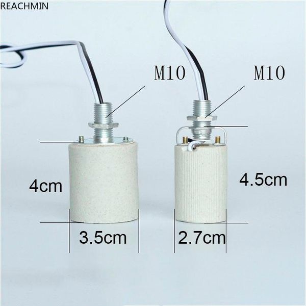 

lamp holders & bases 6pcs high temperature ceramic holder e14 e27 base, lighting socket with bracket, screws and nuts