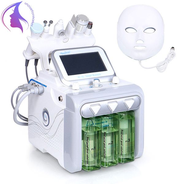 

ouch screen 6 in 1 diamond microdermabrasion dermabrasion hydro face water oxygen jet peel facial machine with four cleaning bottle
