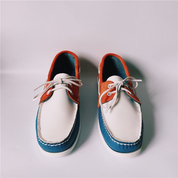 

dress shoes mixed color men casual flats boat fashion sapato masculino tenis loafers man lace up brogue chaussure homme ioto, Black