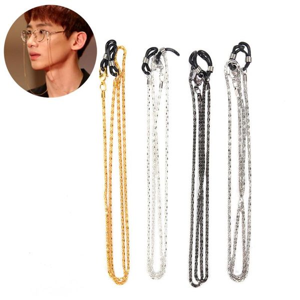 

other fashion accessories elegant 62cm eyeglass chain sunglasses reading beaded glasses eyewear rope lanyards rose glass cord neck strap, Silver