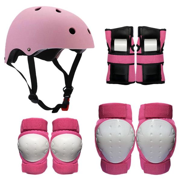 

elbow & knee pads 2021 ski helmet 7 in 1 wrist guards multi sports safety protection skating snowboard, Black;gray