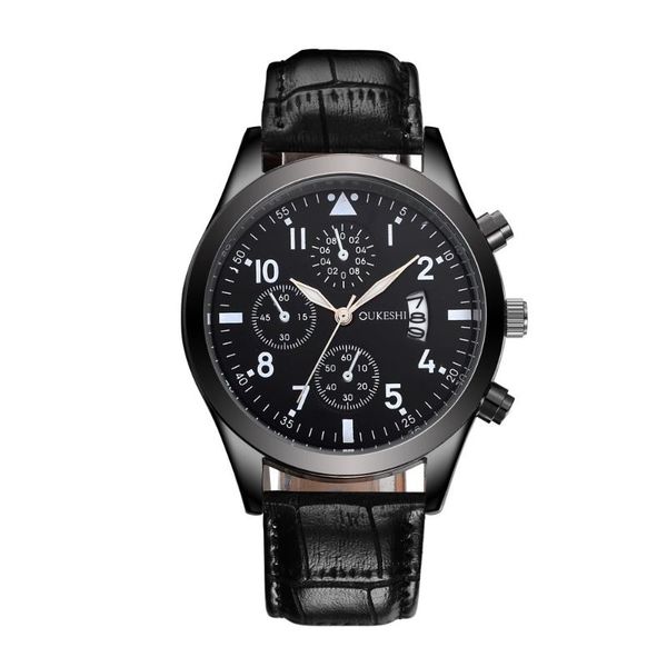 

wristwatches luxury fashion men's stainless steel quartz military sports leather strap watch casual party relogio masculino y40, Slivery;brown