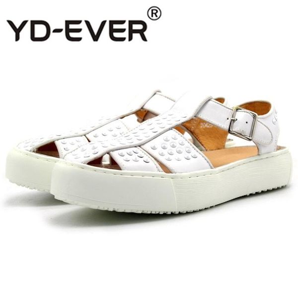 

classic sandals men brand rivet white casual platform shoes sneakers outdoor beach flip flops sandalia masculina plus size, Black
