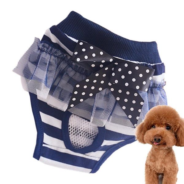 

dog apparel pet physiological pants female lace bowknot shorts dogs cotton sanitary underwear