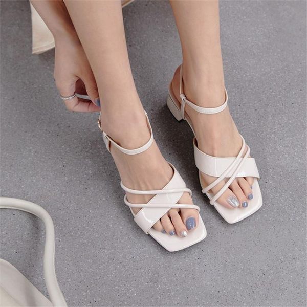 

dress shoes pxelena fashion women sandals block chunky med heels office lady 2021 summer black beige apricot female footwear plus size