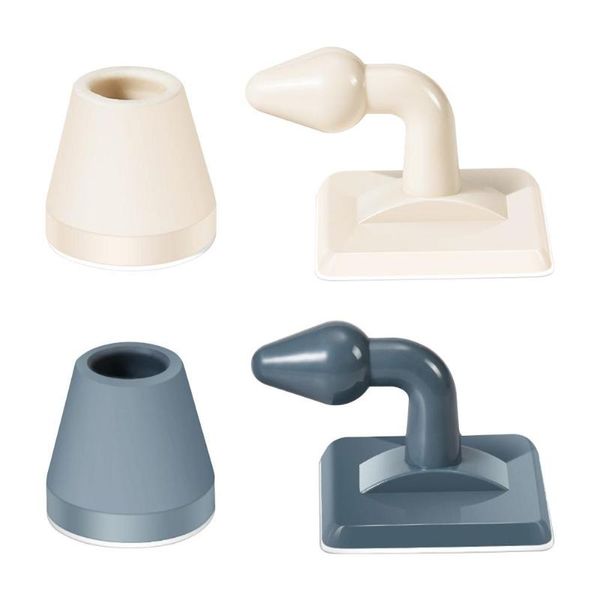 

bath accessory set silicone drill-door ser self-adhesive wall protection anticollision no noise holder suction type shome