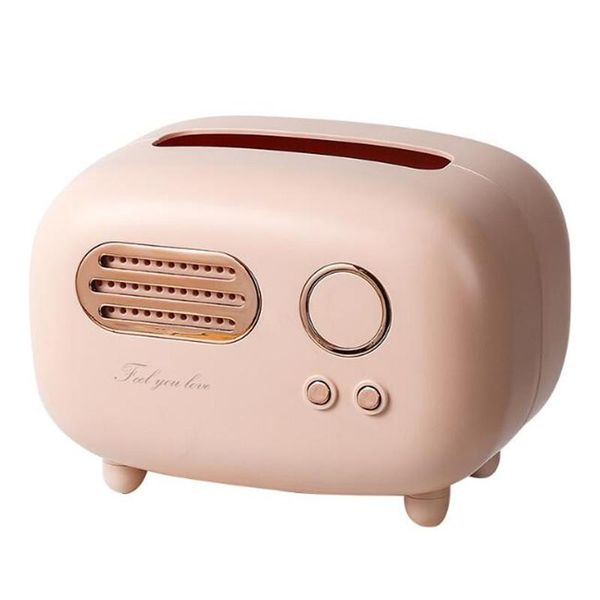 

retro radio model creative tissue box deskpaper holder napkin dispenser storage case organizer home desk decoration boxes & napkins