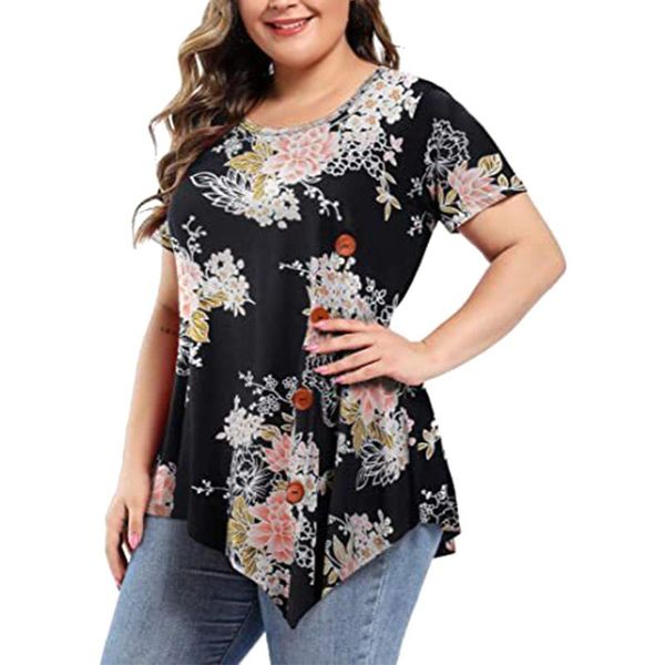 

women's blouses & shirts flared drawstring waist plus size blouse women 2021 summer o-neck for short sleve blusas mujer de moda, White