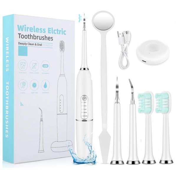 

smart electric toothbrush sonic dental calculus remover tartar scraper cleaning tools with picks mirror heads usb rechargerable