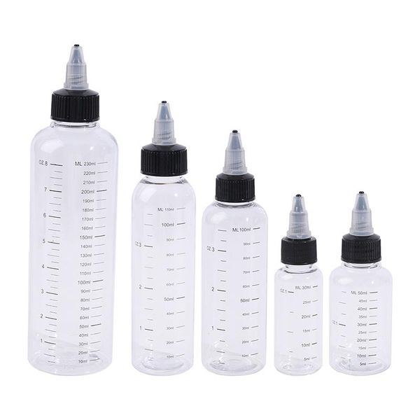 

1pcs 30/60/100/120/250ml plastic tube liquid capacity dropper bottles twist cap tattoo pigment ink containers storage & jars