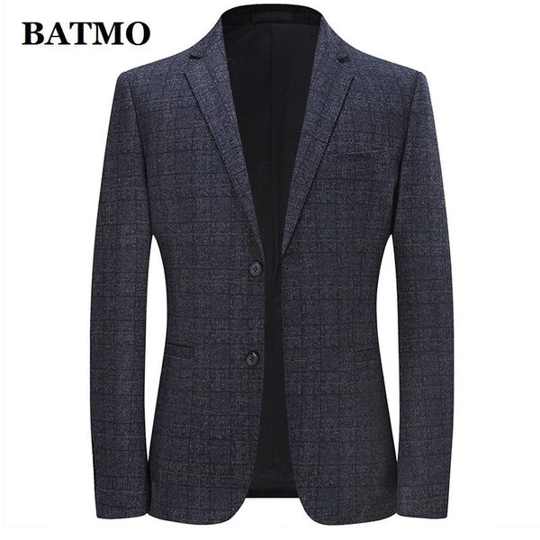 

men's suits & blazers batmo 2021 arrival autumn plaid blazer men,male jackets,plus-size m-xxxl 3325, White;black
