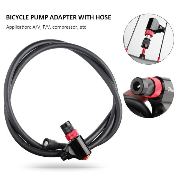 

bike pumps bicycle pump extension tube road tire air inflator adapter alloy nozzle fits for f/v a/v valves accessories