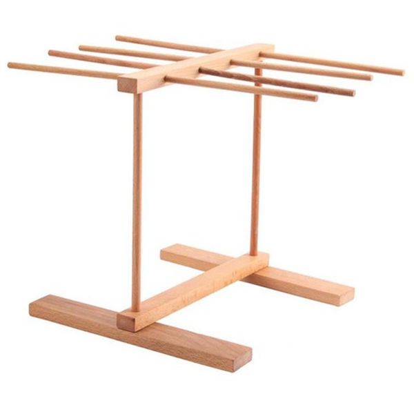 

collapsible pasta noodles drying rack wood kitchen storage stand fruit and vegetable shelf & organization