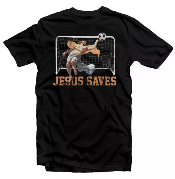 

JESUS Saves funny Christmas XMASS gift present printed t-shirt 8983, White;black