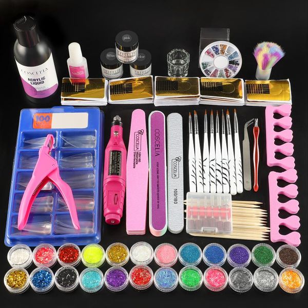 

nail art kits coscelia manicure set with acrylic powder full liquid tips for tools all