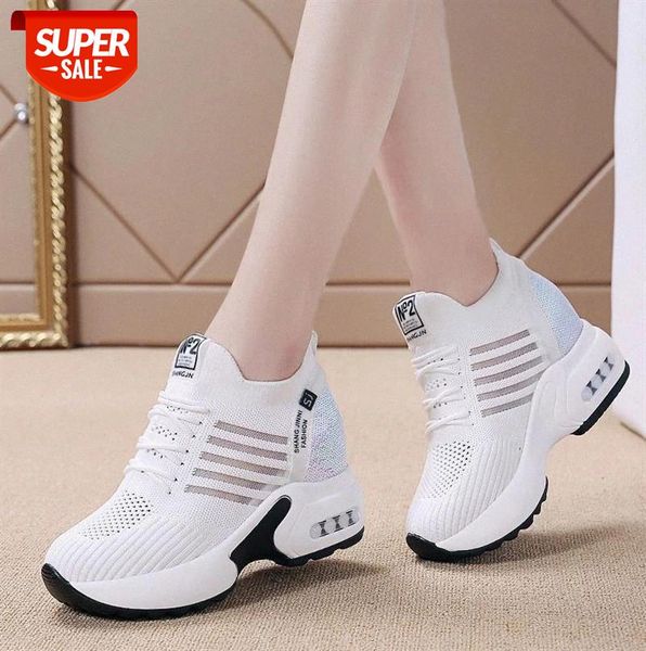 

2021 white trendy shoes women high sneakers women platform ankle boots basket femme chaussures femmes height increase shoes #bt0h