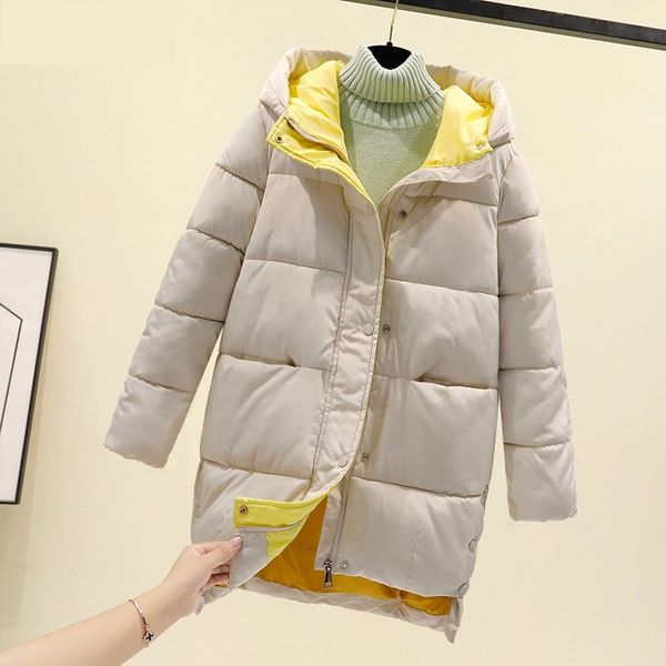

female quilted cotton oversize winter with thick jacket outerwear, Black;red