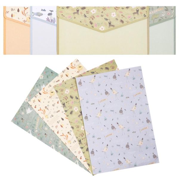 

gift wrap nuoy 30 envelopes and 60 letter papers lovely flower printing writing stationery kit (mixed style)