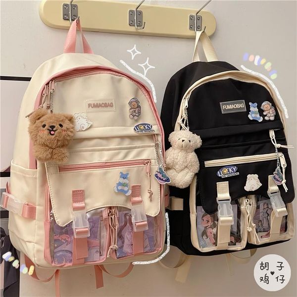 

large capacity high school student backpack female korean harajuku bag junior