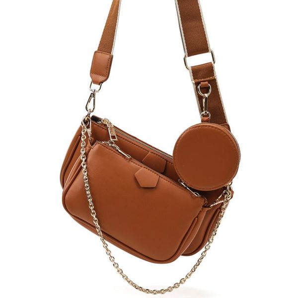 

evening bags luxury women bag 3 in 1 set for pu leather crossbody 2021 fashion satchel pc female shoulder wide strap