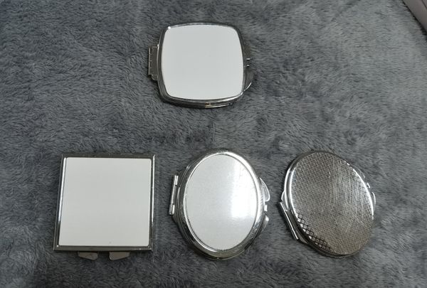 Leerer Sublimation Makeup-Spiegel mit Aluminiumplatte einsatz für Wärmeübertragungsdruck Tragbare Frauen Kosmetikkasten