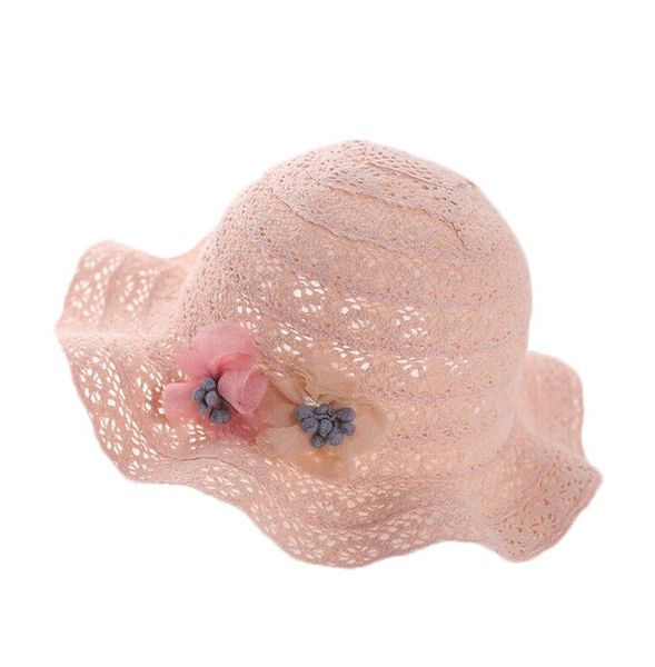 

spring and summer thin hat sunscreen girl baby princess hat 48-50cm, Blue;gray