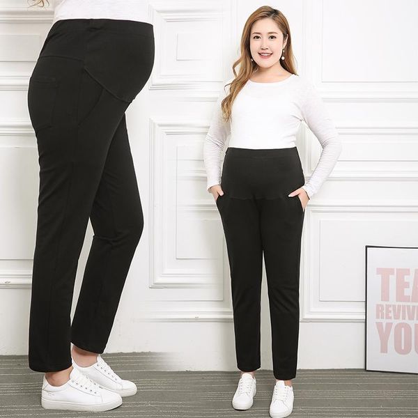 

autumn ladies trousers simple pregnant women maternity bottoms, White