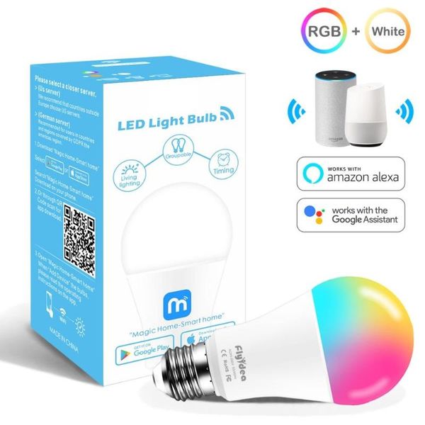 

bulbs siri voice control 15w rgb smart light bulb dimmable e27 b22 wifi led magic lamp ac 110v 220v work with alexa google home