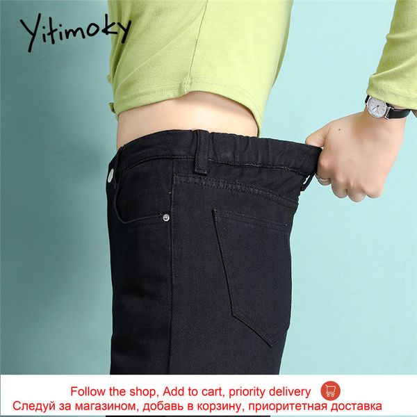 

2011yitimoky black high waisted jeans women 2021 spring mom ripped blue white vintage streetwear fashion clothes harem pants denim