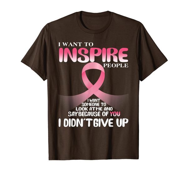 

i want to inspire people breast cancer awareness pink t-shirt, White;black