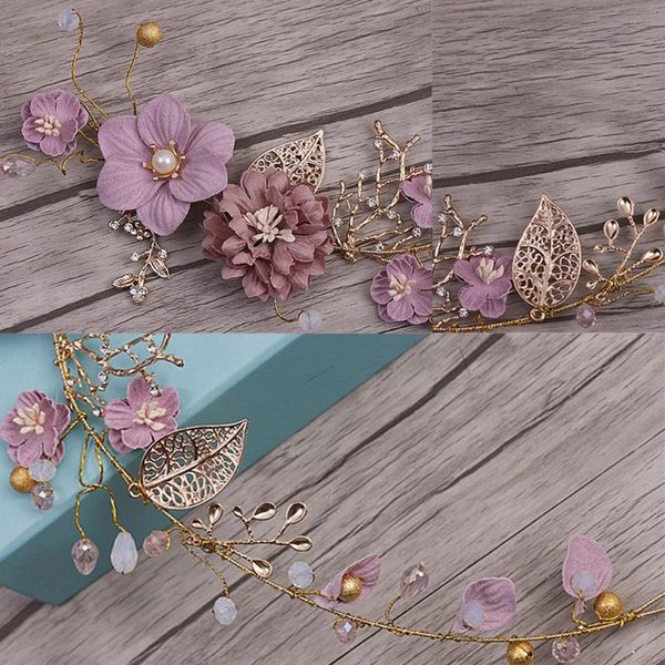 

hair clips & barrettes 95ab bride headwear head band accessories wedding headdress handmade tiara alloy, Golden;silver