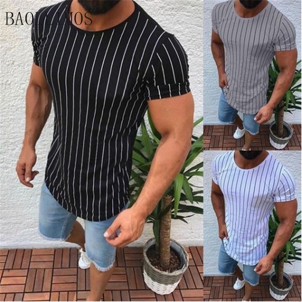 

summer fitness striped t shirt men short sleeve man t-shirt casual fashion o-neck tees men's t-shirts, White;black