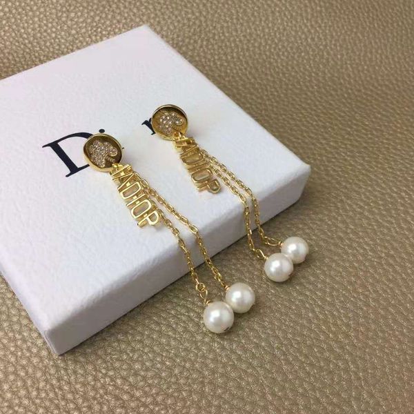 

new letter tassel earrings female net red ear line fine jewelry sale j37h, Silver