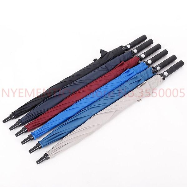 

umbrellas large strong golf long hand stick rain auto open suit for 2-3 people family student 125cm 10pcs