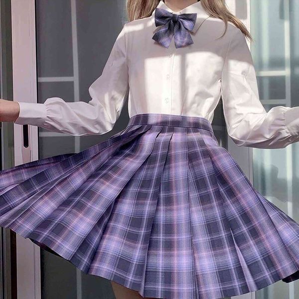 

fashion plaid pleated a line womens skirt anti burnout high waist harajuku short jupe mujer academic faldas r1, Black