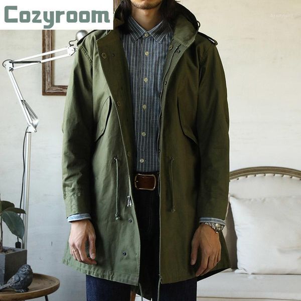 

cozyroom -51 fishtail parka reproduction military uniform for men olive darb men's trench coats, Tan;black