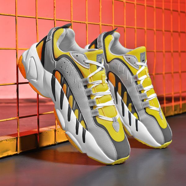 

2021 men's casual light running versatile trend sneakers ins dad sho, Black