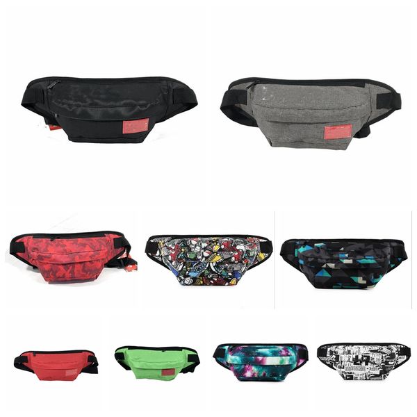 

men waist bag canvas teenagers fanny pack streets hip hop belt with letter graffiti leisure crossbody phone wallet