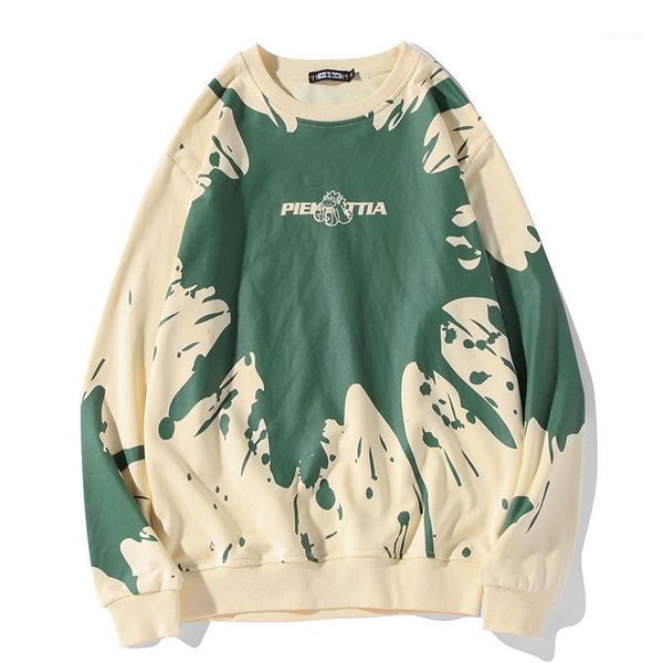 

men's hoodies & sweatshirts man 2021 style character printing loose hooded hip hop tide brand streetwear male personality hoodie, Black