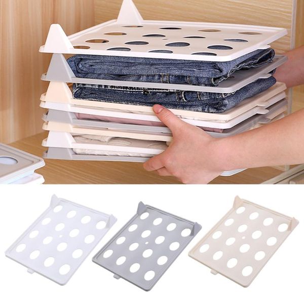 

storage drawers 10pcs plastic closet organizer wardrobes clothes folder t shirt easy tray folding board rack