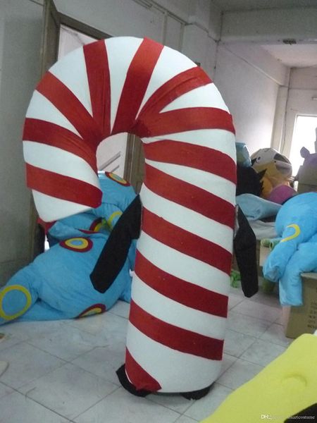 Costumi della mascotte della caramella della banda di Ren di alta qualità Vestito operato da partito di Halloween Personaggio dei cartoni animati Carnevale Natale Pasqua Pubblicità Costume da festa di compleanno Vestito